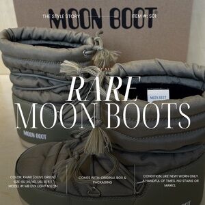 Moon Boots | RARE STYLE & COLOR! Khaki/Olive Green